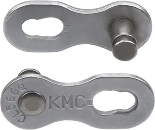 KMC MissingLink 9NR EPT(e9)Kjedelås Sølv 9-Delt, 2-pack, 6.6mm, Rustfritt