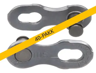 KMC MissingLink 10NR EPT Kjedelås Sølv 10-Delt, 40-pakk, 5.88mm, Rustfritt
