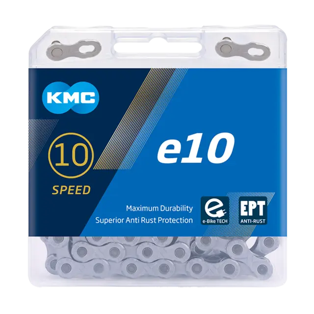 KMC e10 EPT El-Sykkel Kjede Sølv 10-Delt, 136 ledd, 5.88mm, Rustfritt 