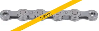 KMC e12 EPT El-Sykkel Kjede Sølv 5pk 12-Delt, 5x130 ledd, 5.2mm, Rustfritt