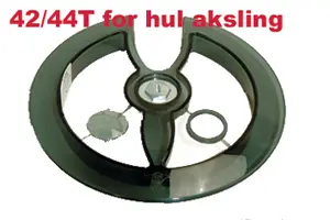Flinger Kjedering 42T/44T Sort, plast, for hul aksling 