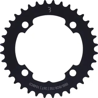 BBB E-BikeGear BCR-75E Krankdrev 36T, 104BCD/4-arm, 1/2x3/32",stål
