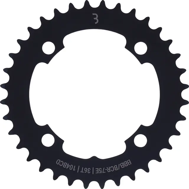 BBB E-BikeGear BCR-75E Krankdrev 36T, 104BCD/4-arm, 1/2x3/32",stål 