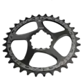 Race Face DM Krankdrev Sort 34T Cinch, 3-Bolt, 10/11/12-delt, alu