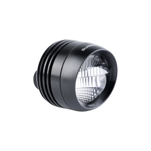 Supernova Mini 3 Frontlykt 350L, 12V, Sort, 70g 