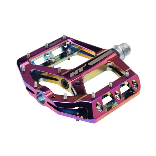 HT ANS10 Supreme Platformpedal Oil Slick Alu, 100x100x16.6mm,10-pins, 368g 