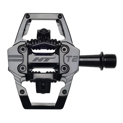 HT T2 Enduro Pedaler Alu, 4-pins, m/cleats, 376gr 