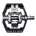HT X3 DH Race Pedaler Sort Alu, m/cleats, 476gr