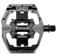 HT X3 DH Race Pedaler Stealth Sort Alu, m/cleats, 476gr