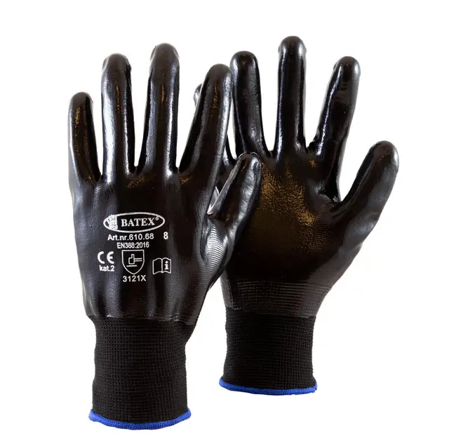 Batex Max Mec Heldyppet Mekanikerhansker Sort, Par 