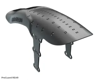 RRP ProGuard Rear MINI Bakskjerm Sort Til Bakramme, opptil 3" dekk, 325mm,127g