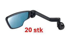 BBB CityView BBM-05 Venstre Speil 20-stk, Sort, ø22.2-25.4mm klemme
