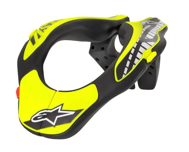 Alpinestars Youth Neck JR Nakkebeskytter Sort/Gul, Cat II, xxxgr 