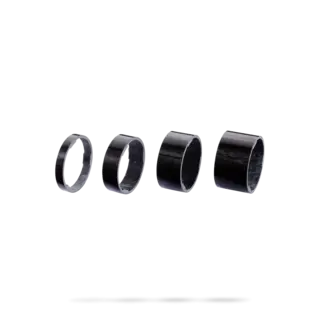 BBB UltraSpace BHP-35 Carbon Foring Sett 1 1/8" x 5,10,15,20mm sort carbon, 13 gr