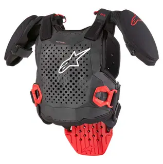 Alpinestars A-5 S V2 Bryst/Ryggplate JR Large/X-Large, sort/rød