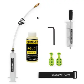 Bleedkit MAGURA Premium GOLD  Luftesett Sprøyter, GOLD-Olje, hansker