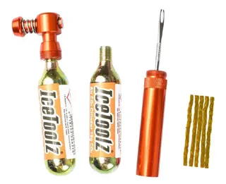 Ice Toolz Tubeless &amp; CO2 Inflator Kit Verktøy med plugger, regulator, patroner