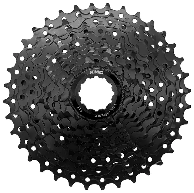 KMC REACT E-bike 10-Delt Kassett 11-36T, sort, Shimano kompatibel, stål 