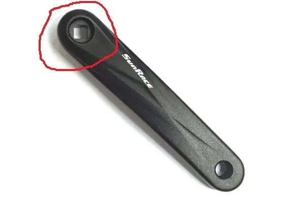 SunRace Venstre Krankarm 170mm Sort, Shimano kompatibel 