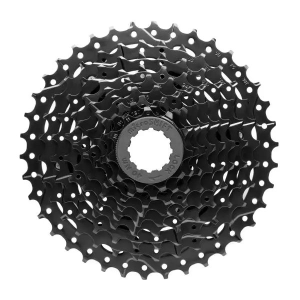 Microshift Advent 9-delt Kassett 11-38, 488gr, Alu/Stål, Sort, Shimano 