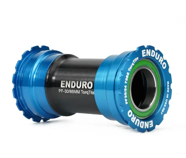 Enduro TorqTite BB386 Kranklager SS Ø46x86.5, 24mm, Rustfritt stål, blå 