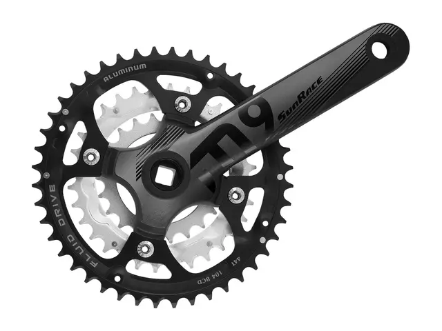 SunRace M914 9-Delt Krankarmsett 22-32-44, 175mm, Firkant 68/122 u/lager 