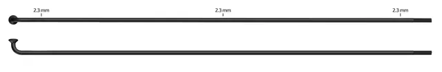 Sapim Leader Sorte Eiker 122mm J-bend, 2.34, 100 pk 