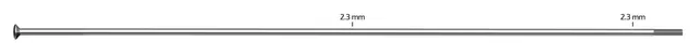 Sapim Leader Sølv Eiker 164mm Straight Pull, 2.34, 100 pk 