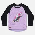 Kids Ride Shotgun MTB Trøye Unicorn S Rosa, 6 år, vindtett front, lang arm