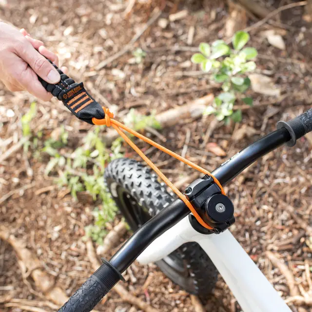 Kids Ride Shotgun Quick Fit MTB Tow Rope Sort/oransje, for tauing av barn/voksne 