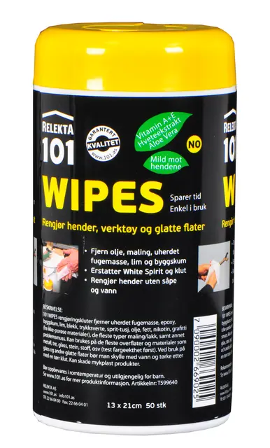 101 Wipes Rensekluter 12-stk = 86,- pr.stk 