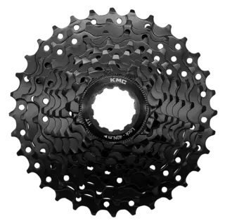 KMC REACT E-bike 9-Delt Kassett 4-pk 11-32T, sort, Shimano kompatibel, stål